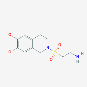 molecular formula C13H20N2O4S B12116643 (2-[(6,7-Dimethoxy-3,4-dihydroisoquinolin-2(1H)-YL)sulfonyl]ethyl)amine 