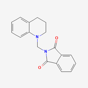 molecular formula C18H16N2O2 B12116662 N-((1,2,3,4-Tetrahydro-1-quinolyl)methyl)phthalimide 