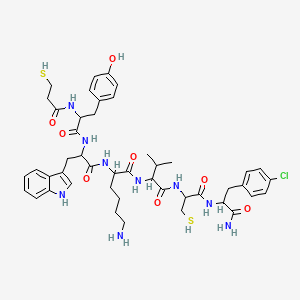 molecular formula C46H60ClN9O8S2 B12116672 deamino-Cys-DL-Tyr-DL-Trp-DL-Lys-DL-Val-DL-Cys-DL-Phe(4-Cl)-NH2 