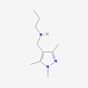 molecular formula C10H19N3 B12116706 Propyl[(trimethyl-1H-pyrazol-4-yl)methyl]amine 