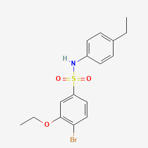 molecular formula C16H18BrNO3S B12116719 [(4-Bromo-3-ethoxyphenyl)sulfonyl](4-ethylphenyl)amine 