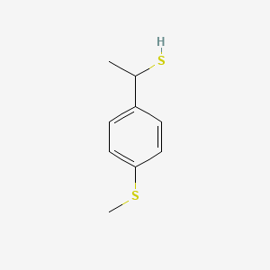 molecular formula C9H12S2 B12116766 1-[4-(Methylsulfanyl)phenyl]ethane-1-thiol CAS No. 83776-51-6