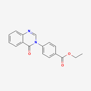 molecular formula C17H14N2O3 B12116778 Ethyl 4-(4-oxoquinazolin-3-yl)benzoate 