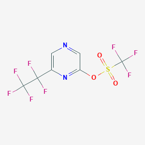 [6-(1,1,2,2,2-pentafluoroethyl)pyrazin-2-yl] trifluoromethanesulfonate