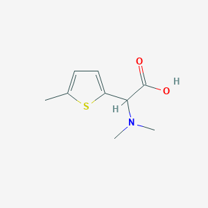 molecular formula C9H13NO2S B12116813 2-(Dimethylamino)-2-(5-methylthiophen-2-yl)acetic acid 