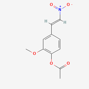 molecular formula C11H11NO5 B1211684 beta-Nitro-3-methoxy-4-acetoxystyrene CAS No. 6622-95-3