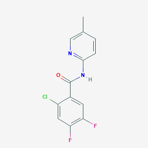 molecular formula C13H9ClF2N2O B1211686 2-氯-4,5-二氟-N-(5-甲基-2-吡啶基)苯甲酰胺 
