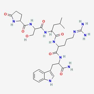 molecular formula C31H46N10O7 B12116890 pGlu-Ser-Leu-Arg-Trp-NH2 