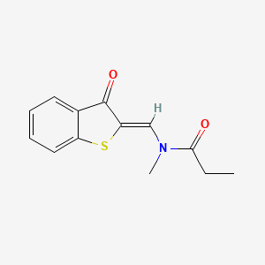 molecular formula C13H13NO2S B1211690 N-methyl-N-[(Z)-(3-oxo-1-benzothiophen-2-ylidene)methyl]propanamide 