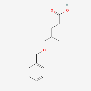 molecular formula C13H18O3 B12116946 5-(Benzyloxy)-4-methylpentanoic acid CAS No. 362690-44-6