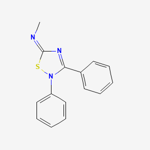molecular formula C15H13N3S B1211696 Methanamine, N-(2,3-diphenyl-1,2,4-thiadiazol-5(2H)-ylidene)- 
