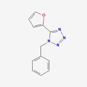 molecular formula C12H10N4O B12116968 1-benzyl-5-(2-furyl)-1H-tetrazole CAS No. 5145-66-4