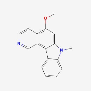 molecular formula C17H14N2O B1211698 5-Methoxy-7-methyl-7H-pyrido[4,3-c]carbazole 