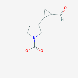 molecular formula C13H21NO3 B12116982 Tert-butyl 3-(2-formylcyclopropyl)pyrrolidine-1-carboxylate 