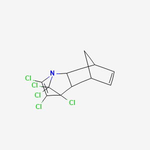 molecular formula C11H8Cl5N B1211702 8,9,10,11,11-Pentachloro-1-azatetracyclo[6.2.1.13,6.02,7]dodeca-4,9-diene CAS No. 61473-88-9