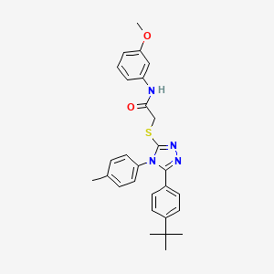 2-{[5-(4-tert-butylphenyl)-4-(4-methylphenyl)-4H-1,2,4-triazol-3-yl]sulfanyl}-N-(3-methoxyphenyl)acetamide