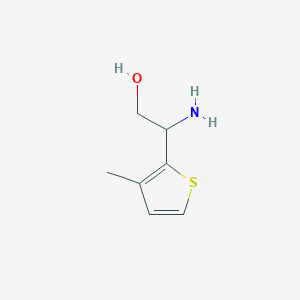 molecular formula C7H11NOS B12117078 2-Amino-2-(3-methylthiophen-2-yl)ethan-1-ol 