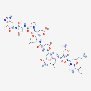 molecular formula C54H90N16O18 B12117103 H-DL-xiIle-DL-Lys-DL-Asn-DL-Leu-DL-Gln-DL-Ser-DL-Leu-DL-Asp-DL-Pro-DL-Ser-DL-His-OH 