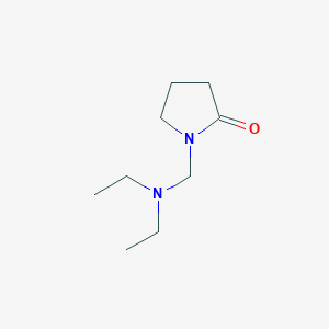 molecular formula C9H18N2O B12117168 2-Pyrrolidinone, 1-[(diethylamino)methyl]- CAS No. 66297-50-5