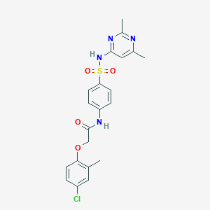 molecular formula C21H21ClN4O4S B12117231 2-(4-chloro-2-methylphenoxy)-N-{4-[(2,6-dimethylpyrimidin-4-yl)sulfamoyl]phenyl}acetamide 