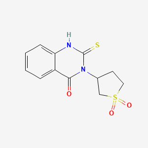 3-(4-Oxo-2-sulfanyl-3,4-dihydroquinazolin-3-yl)-1lambda6-thiolane-1,1-dione