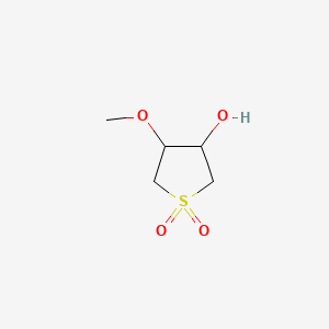 molecular formula C5H10O4S B12117252 4-Methoxytetrahydrothiophene-3-ol 1,1-dioxide CAS No. 20627-70-7