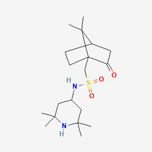 molecular formula C19H34N2O3S B12117344 1-{7,7-dimethyl-2-oxobicyclo[2.2.1]heptan-1-yl}-N-(2,2,6,6-tetramethylpiperidin-4-yl)methanesulfonamide 