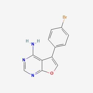 molecular formula C12H8BrN3O B12117360 5-(4-Bromo-phenyl)-furo[2,3-d]pyrimidin-4-ylamine 