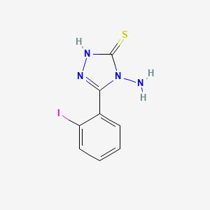 molecular formula C8H7IN4S B12117384 3H-1,2,4-Triazole-3-thione, 4-amino-2,4-dihydro-5-(2-iodophenyl)- CAS No. 868851-69-8