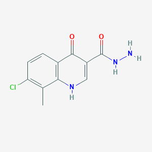 7-Chloro-4-hydroxy-8-methylquinoline-3-carbohydrazide