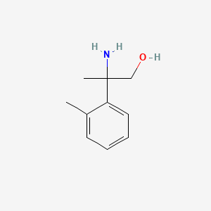 molecular formula C10H15NO B12117466 2-Amino-2-(o-tolyl)propan-1-ol 