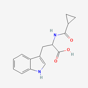 molecular formula C15H16N2O3 B12117504 2-[(cyclopropylcarbonyl)amino]-3-(1H-indol-3-yl)propanoic acid 