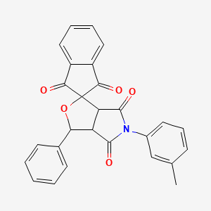 5-(3-methylphenyl)-3-phenyl-3a,6a-dihydrospiro[furo[3,4-c]pyrrole-1,2'-indene]-1',3',4,6(3H,5H)-tetrone