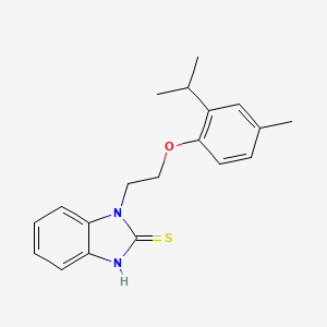molecular formula C19H22N2OS B1211763 3-[2-(4-甲基-2-丙-2-基苯氧基)乙基]-1H-苯并咪唑-2-硫酮 