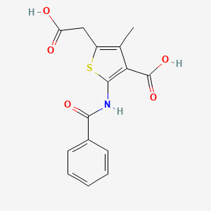 2-Thiopheneacetic acid, 5-benzamido-4-carboxy-3-methyl-