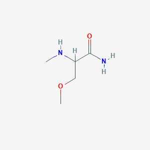 molecular formula C5H12N2O2 B12117691 3-Methoxy-2-(methylamino)propanamide 