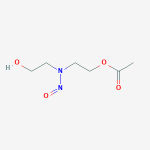 molecular formula C6H12N2O4 B1211770 Ethanol, 2-((2-(acetyloxy)ethyl)nitrosoamino)- CAS No. 72909-55-8