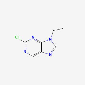 molecular formula C7H7ClN4 B12117713 2-Chloro-9-ethylpurine 