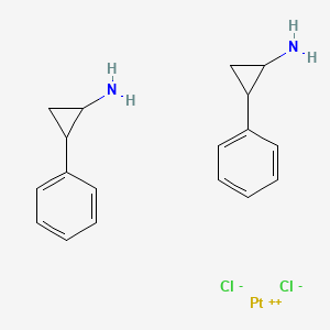 molecular formula C18H22Cl2N2Pt B1211772 Dichlorobis(tranylcypromine)platinum(II) CAS No. 84152-26-1