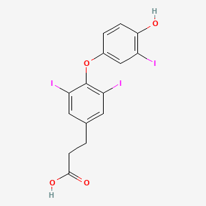 molecular formula C15H11I3O4 B1211776 甲状腺丙酸 CAS No. 51-26-3