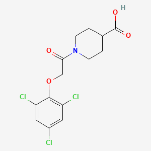 molecular formula C14H14Cl3NO4 B12117785 4-Piperidinecarboxylic acid, 1-[2-(2,4,6-trichlorophenoxy)acetyl]- CAS No. 927990-06-5