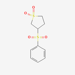 molecular formula C10H12O4S2 B12117818 1,1-Dioxidotetrahydro-3-thienyl phenyl sulfone 