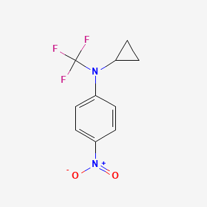 molecular formula C10H9F3N2O2 B12117845 N-cyclopropyl-4-nitro-N-(trifluoromethyl)aniline 