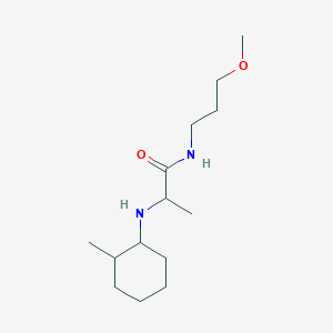 molecular formula C14H28N2O2 B12117864 N-(3-methoxypropyl)-2-[(2-methylcyclohexyl)amino]propanamide 