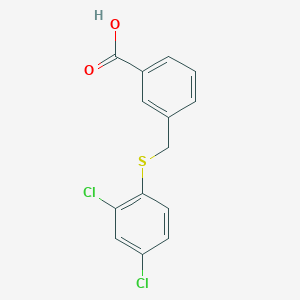 molecular formula C14H10Cl2O2S B12117879 3-((2,4-Dichlorophenylthio)Methyl)Benzoate CAS No. 793727-94-3