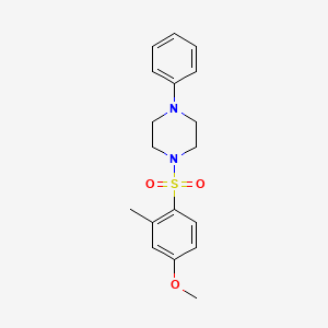 molecular formula C18H22N2O3S B12117898 1-(4-Methoxy-2-methylbenzenesulfonyl)-4-phenylpiperazine 