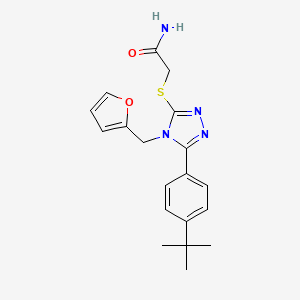 2-{5-[4-(Tert-butyl)phenyl]-4-(2-furylmethyl)-1,2,4-triazol-3-ylthio}acetamide