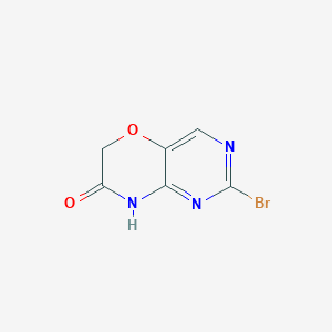 molecular formula C6H4BrN3O2 B12117950 2-bromo-6H-pyrimido[5,4-b][1,4]oxazin-7(8H)-one 