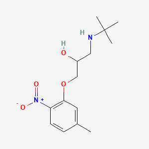 molecular formula C14H22N2O4 B1211797 1-(Tert-butylamino)-3-(5-methyl-2-nitrophenoxy)propan-2-ol CAS No. 67971-73-7