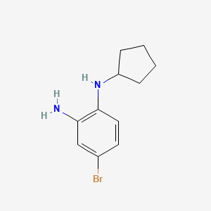 molecular formula C11H15BrN2 B12117996 4-Bromo-n1-cyclopentylbenzene-1,2-diamine 